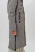 Оптом Пальто утепленное женское зимние бирюзового цвета 113135Br в Екатеринбурге, фото 6