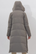 Оптом Пальто утепленное женское зимние бирюзового цвета 113135Br в Екатеринбурге, фото 8