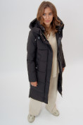 Оптом Пальто утепленное женское зимние черного цвета 113135Ch в Екатеринбурге, фото 14