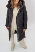 Оптом Пальто утепленное женское зимние черного цвета 113135Ch в Екатеринбурге, фото 15