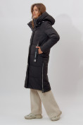 Оптом Пальто утепленное женское зимние черного цвета 113135Ch в Екатеринбурге, фото 16