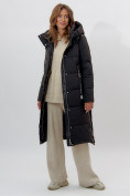 Оптом Пальто утепленное женское зимние черного цвета 113135Ch в Екатеринбурге, фото 3