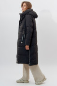 Оптом Пальто утепленное женское зимние черного цвета 113135Ch в Екатеринбурге, фото 4