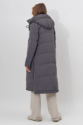Оптом Пальто утепленное женское зимние темно-серого цвета 113135TC в Екатеринбурге, фото 4