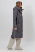 Оптом Пальто утепленное женское зимние темно-серого цвета 113135TC в Екатеринбурге, фото 2