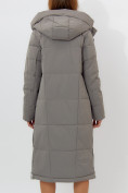 Оптом Пальто утепленное женское зимние бирюзового цвета 113151Br в Екатеринбурге, фото 11