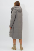 Оптом Пальто утепленное женское зимние бирюзового цвета 113151Br в Екатеринбурге, фото 16
