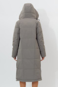 Оптом Пальто утепленное женское зимние бирюзового цвета 113151Br в Екатеринбурге, фото 17