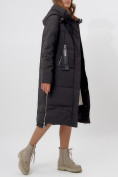 Оптом Пальто утепленное женское зимние черного цвета 113151Ch в Екатеринбурге, фото 9