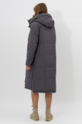 Оптом Пальто утепленное женское зимние темно-серого цвета 113151TC в Екатеринбурге, фото 4