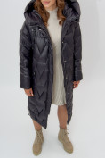 Оптом Пальто утепленное женское зимние черного цвета 11373Ch в Екатеринбурге, фото 9