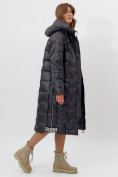 Оптом Пальто утепленное женское зимние черного цвета 11373Ch в Екатеринбурге, фото 4