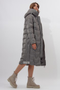 Оптом Пальто утепленное женское зимние серого цвета 11373Sr в Екатеринбурге, фото 8