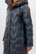 Оптом Пальто утепленное женское зимние темно-зеленого цвета 11373TZ в Екатеринбурге, фото 10