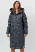 Оптом Пальто утепленное женское зимние темно-зеленого цвета 11373TZ в Екатеринбурге, фото 5
