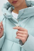 Оптом Куртка женская демисезонная с капюшоном бирюзового цвета 1139Br, фото 14
