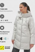 Оптом Куртка женская демисезонная с капюшоном серого цвета 1139Sr