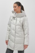 Оптом Куртка женская демисезонная с капюшоном серого цвета 1139Sr, фото 2