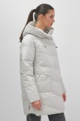 Оптом Куртка женская демисезонная с капюшоном серого цвета 1139Sr, фото 3