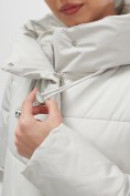 Оптом Куртка женская демисезонная с капюшоном серого цвета 1139Sr, фото 5