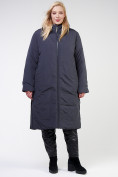 Оптом Куртка зимняя удлиненная женская темно-синего цвета 114-935_123TS, фото 3