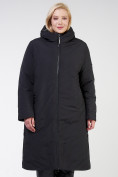 Оптом Куртка зимняя удлиненная женская черного цвета 114-935_701Ch в Самаре, фото 2