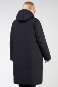 Оптом Куртка зимняя удлиненная женская черного цвета 114-935_701Ch в Сочи, фото 4