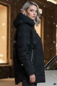 Оптом Куртка женская демисезонная с капюшоном черного цвета 1140Ch, фото 3