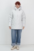 Оптом Куртка женская демисезонная с капюшоном серого цвета 1140Sr