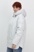 Оптом Куртка женская демисезонная с капюшоном серого цвета 1140Sr, фото 10
