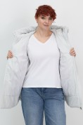 Оптом Куртка женская демисезонная с капюшоном серого цвета 1140Sr, фото 14
