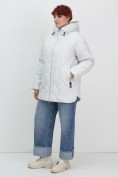 Оптом Куртка женская демисезонная с капюшоном серого цвета 1140Sr, фото 3