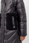 Оптом Пальто утепленное женское зимние черного цвета 11608Ch в Екатеринбурге, фото 12