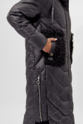 Оптом Пальто утепленное женское зимние черного цвета 11608Ch в Екатеринбурге, фото 13