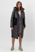 Оптом Пальто утепленное женское зимние черного цвета 11608Ch в Екатеринбурге, фото 5