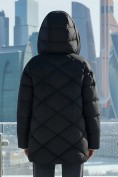 Оптом Куртка женская зимняя с капюшоном большого размера черного цвета 1170Ch, фото 2