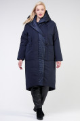Оптом Куртка зимняя женская классическая  темно-синего цвета 118-931_15TS в Казани