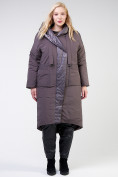 Оптом Куртка зимняя женская классическая  коричневого цвета 118-931_36K в Перми, фото 10