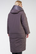 Оптом Куртка зимняя женская классическая  коричневого цвета 118-931_36K в Перми, фото 3