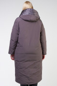 Оптом Куртка зимняя женская классическая  коричневого цвета 118-931_36K, фото 4