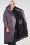 Оптом Куртка зимняя женская классическая  коричневого цвета 118-931_36K в Перми, фото 9