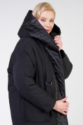 Оптом Куртка зимняя женская классическая черного цвета 118-931_701Ch в Санкт-Петербурге, фото 9