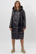 Оптом Пальто утепленное женское зимние черного цвета 11816Ch в Екатеринбурге
