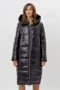 Оптом Пальто утепленное женское зимние черного цвета 11816Ch в Екатеринбурге, фото 3