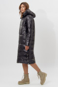 Оптом Пальто утепленное женское зимние черного цвета 11816Ch в Екатеринбурге, фото 4