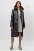 Оптом Пальто утепленное женское зимние черного цвета 11816Ch в Екатеринбурге, фото 12