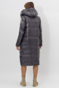 Оптом Пальто утепленное женское зимние темно-серого цвета 11816TC в Екатеринбурге, фото 4
