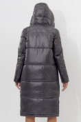 Оптом Пальто утепленное женское зимние темно-серого цвета 11816TC в Екатеринбурге, фото 15