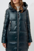 Оптом Пальто утепленное женское зимние темно-зеленого цвета 11816TZ, фото 6