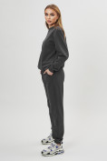 Оптом Спортивный костюм однотонный женский темно-серого цвета 1194TC, фото 13